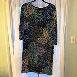 Style & Co Peacock print dress